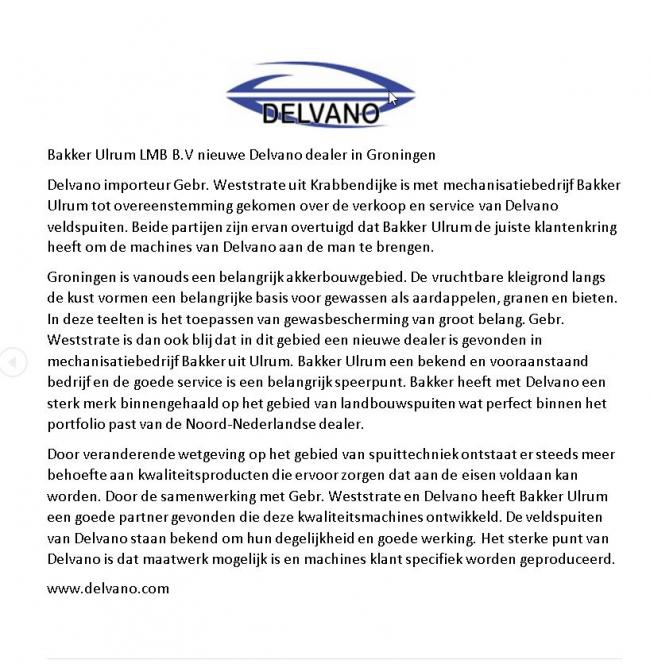 Trots op onze nieuw dealerschap Delvano! 