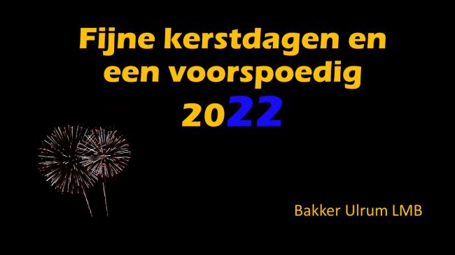 Fijne kerstdagen en een voorspoedig 2022!!